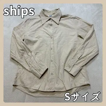 [긴팔 셔츠] 캐주얼 셔츠 여성용 S 사이즈 ships 베이지