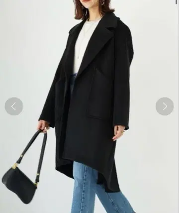 택 포함 새상품 CIEL'AIR 롱 코트 블랙 여성용