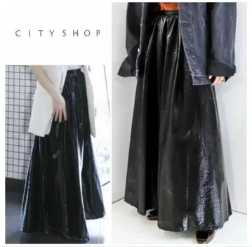 CITYSHOP 메탈릭 맥시 스커트 38