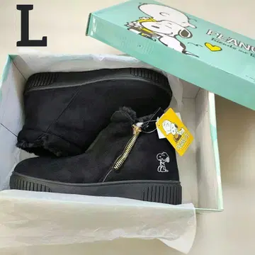 피넛 여성용 스웨이드 보아 숏 기장 스누피 부츠 신발