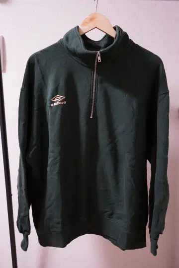 UMBRO 다크 그린 하프 지퍼 자켓