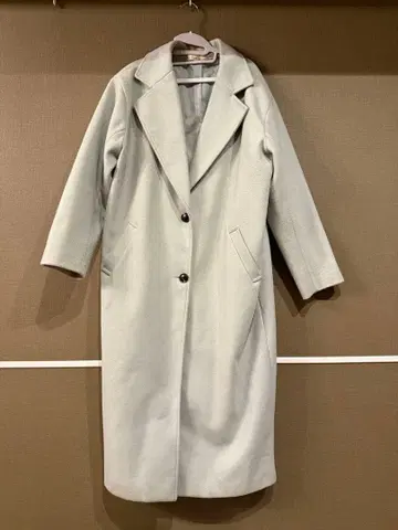 민트 그린 두꺼운 원단 체스터 코트