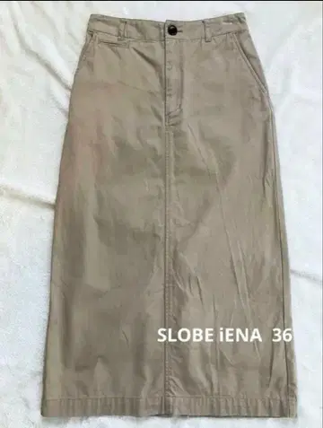 [ 새상품급 ] SLOBE iENA 브라운 슬릿 타이틀 스커트 36