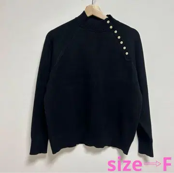 Te chichi 여성용 니트 상의 블랙 프리 사이즈