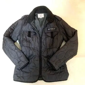 AVIREX 아비렉스 옷깃 보아 퀼팅 패딩 자켓 L