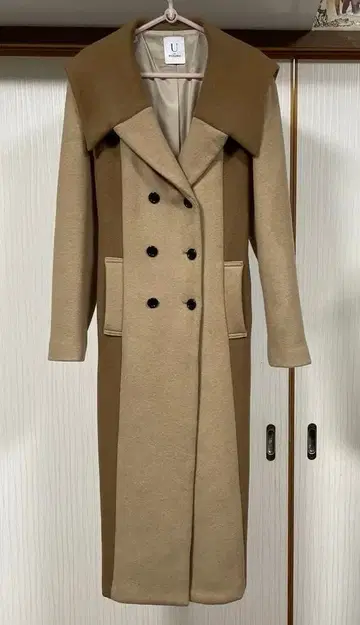 [ 새상품 미사용 ] U by SPICK&SPAN 바이컬러 코트