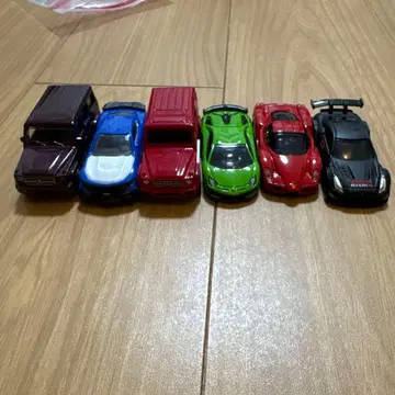 미니카 세트 6대 빨간색 그린 블랙 브라운 파랑