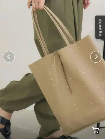 새상품급 MARLON 마를론 피렌체 스터드 가죽 토트 토트백