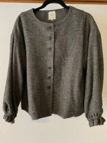 사만사 모스모스 소매 개더 숏 블루종