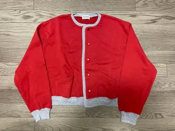 BEAMS BOY 2톤 맨투맨 가디건 RED