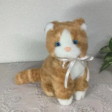 고양이 봉제 인형 귀여운 아기 고양이 브라운 태비 레트로