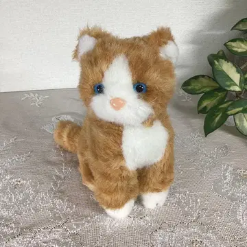 고양이 봉제 인형 귀여운 아기 고양이 브라운 태비 레트로
