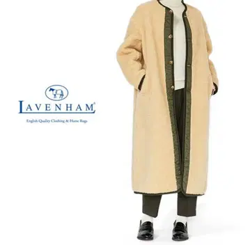 라벤햄 쉘파 롱 코트 사이즈 34