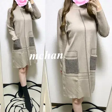 니트 원피스 루즈핏 체형 커버 베이지 여성용 사리아 자라