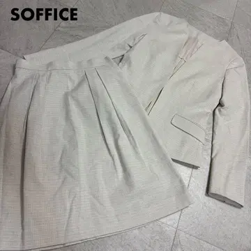 SOFFICE 아이보리 노카라 수트 셋업 비즈니스 세레모니 수트