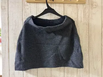 NEMIKA 다크 그레이 리브 판초