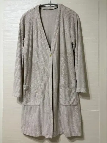 [ 무인양품 ] 파일 리브 롱 가디건 M