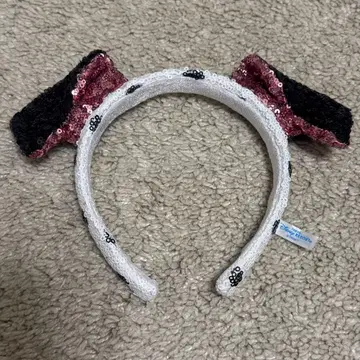 강아지 귀 스팽글 머리띠