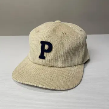P 로고 코듀로이 캡