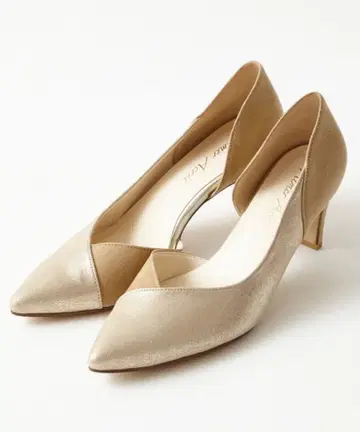 Aimer 콤비 소재 스퀘어 힐 포인티드 펌프스 23cm