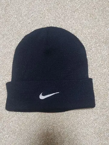 Nike 블랙 니트 모자 프리 사이즈