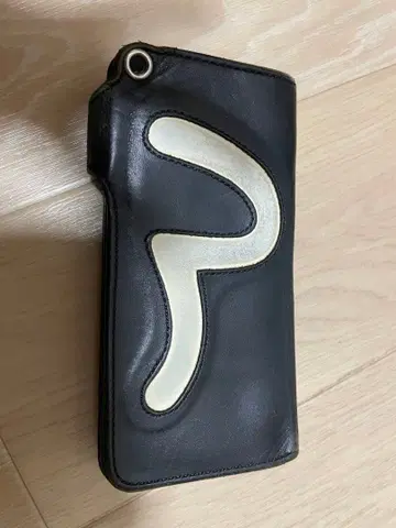 Evisu 블랙 가죽 장지갑 돗콘죠 지갑