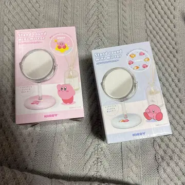 커비 스탠드 라운드 미니 거울 2개 세트