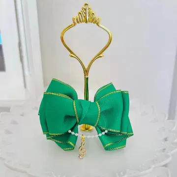 그린 컬러 리본형 응원봉 음표 참 포함