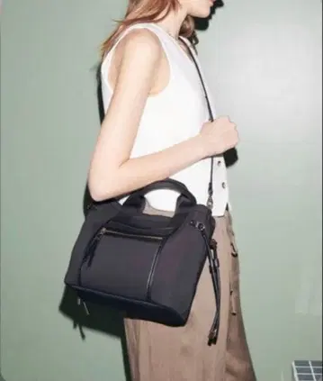 TOPKAPI 네오프렌 2way 숄더 미니 토트백 블랙