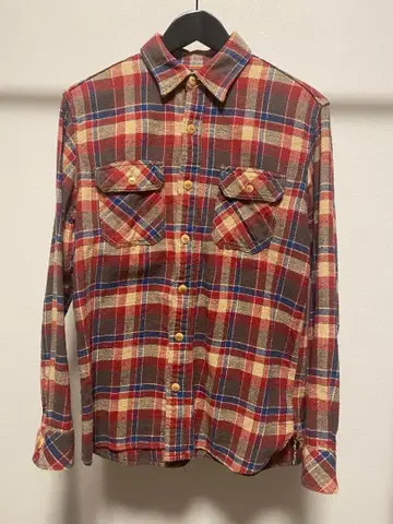 H.R.MARKET 레드 계열 체크 플란넬 셔츠 사이즈 2