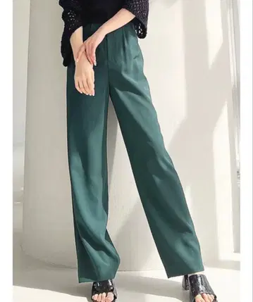 RESEXXY 스트레이트 컬러 팬츠 그린