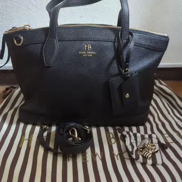 HENRI BENDEL 가죽 핸드백 A4 새상품급 골드 x 블랙
