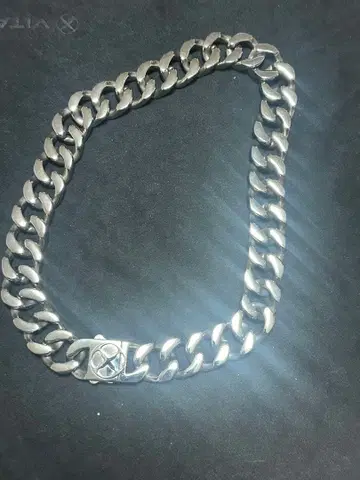 이탈리아 실버 스테인리스 체인 목걸이 약 50cm