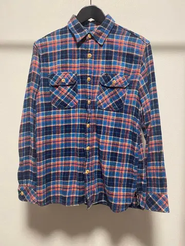 H.R. MARKET 긴팔 플란넬 셔츠 사이즈 2 네이비/오렌지