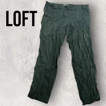 LOFT 올리브 그린 여성용 치노 팬츠 카키 팬츠 캐주얼