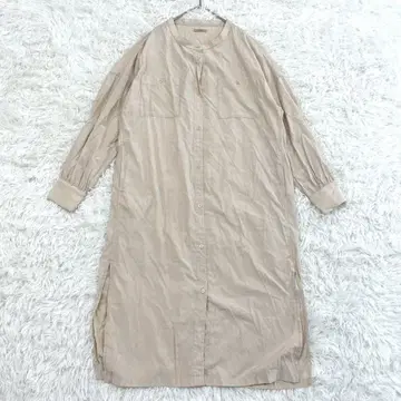 mystic 미스틱 롱 셔츠 원피스 크루넥 라이트 베이지