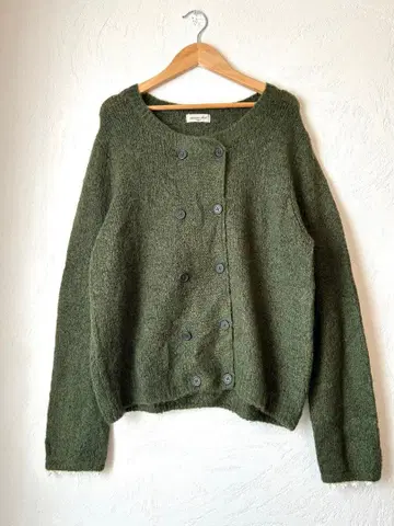 사만사 모스모스 더블 버튼 니트 가디건 M