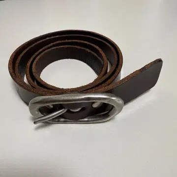 ungrid 다크 브라운 가죽 벨트