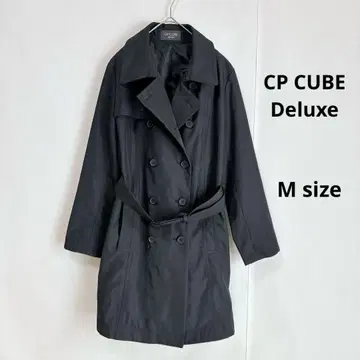 CP CUBE Deluxe 트렌치코트 M 블랙 허리 벨트