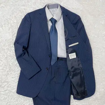 더 샵 tk 수트 셋업 네이비 스트라이프 등받이 없음 비즈니스
