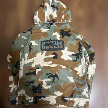 CHUMS 참스 후드티 카모플라쥬 새상품급 속기모 XL