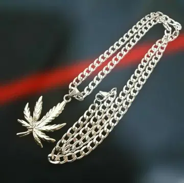 대마 잎 마리화나 리프 펜던트 키헤이 목걸이 60cm