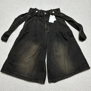 PAGEBOY 페이지 보이 서스펜더 데님 하프 팬츠