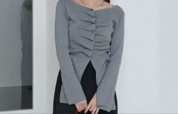 Kastane 프론트 개더 니트 가디건