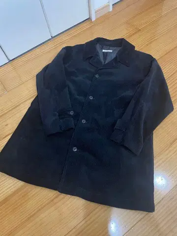 블랙 코듀로이 체스터 코트 M 사이즈