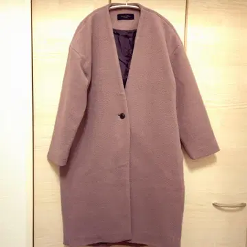 라벤더 오버 사이즈 롱 코트