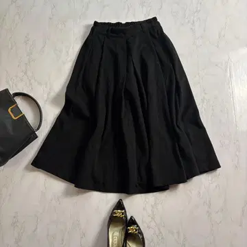 레이 카즌 플레어 스커트 F 블랙 모노톤 가을/겨울