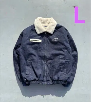 9090 Bullet Logo Boa Denim Jacket