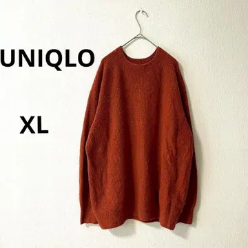 유니클로 남성용 스웨터 XL 어두운 오렌지 크루넥 빅 사이즈