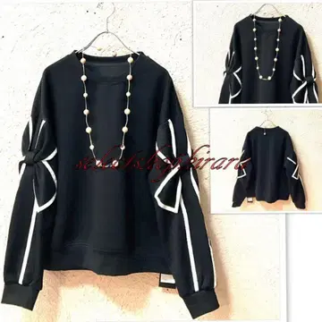 2025 신상 Hesse 촉촉 스트레치 원단 리본 부착 풀오버 F